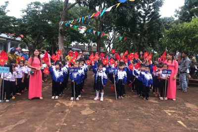 ngày 5/9/2019 trường TH Mạc Thị Bưởi tổ chức Lễ Khai giảng năm học 2019 – 2020