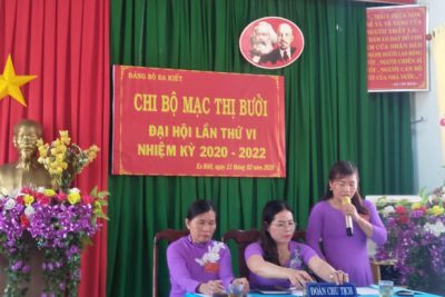 ĐẠI HỘI CHI BỘ MẠC THỊ BƯỞI NHIỆM KỲ 2020-2022